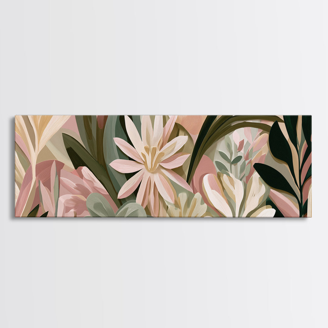 Matisse Inspired Cutouts with Botanical Details Canvas Print, Eclectic Art, Art Prints, Living Room Decor, Fine Art, Eclectic, ECL-3x1-22