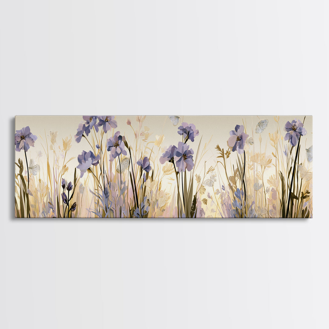 Botanical Collage with Butterflies and Old Paper Canvas Print, Eclectic Art, Unique Wall Art, Living Room Decor, Eclectic, ECL-3x1-5