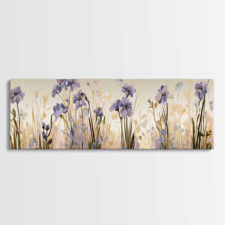 Botanical Collage with Butterflies and Old Paper Canvas Print, Eclectic Art, Unique Wall Art, Living Room Decor, Eclectic, ECL-3x1-5