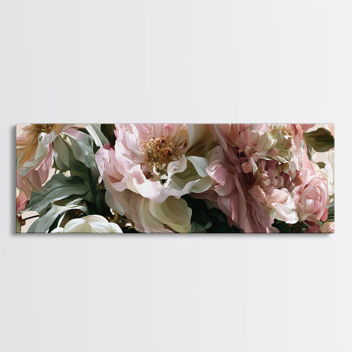 Retro Futurist Vase of Flowers Canvas Print, Eclectic Art, Living Room Decor, Fine Art, Eclectic, Textured Painting, ECL-3x1-50