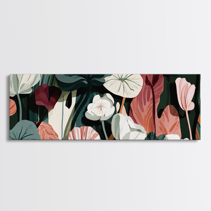 Matisse Inspired Cutouts with Botanical Details Canvas Print, Eclectic Art, Living Room Decor, Watercolor Art, Eclectic, ECL-3x1-70