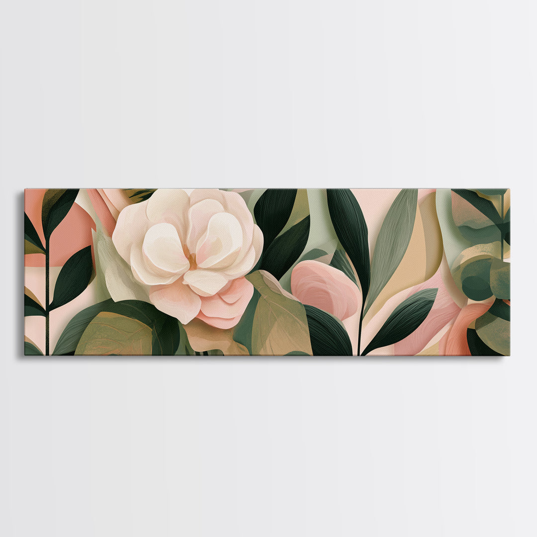 Matisse Inspired Cutouts with Botanical Details Canvas Print, Eclectic Art, Statement Artwork, Living Room Decor, Eclectic, ECL-3x1-94
