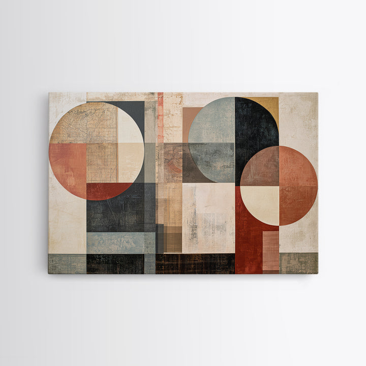 Abstract Shapes Layered Canvas Print, Eclectic Art, Room Decor, Living Room Decor, Fine Art, Eclectic, Artwork, Original Art, ECL-3x2-32