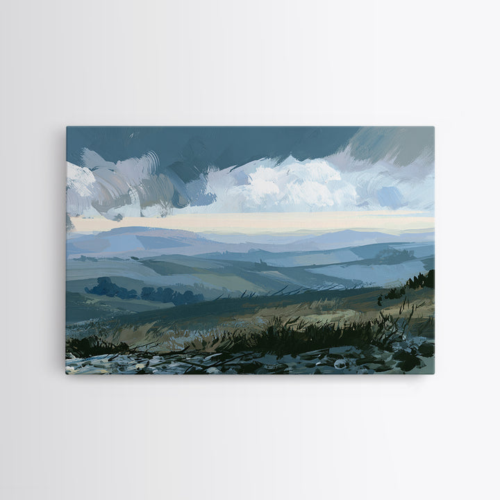 Playful Checkerboard Landscape Canvas Print, Eclectic Art, Art, Living Room Decor, Fine Art, Eclectic, Large Wall Art, ECL-3x2-37
