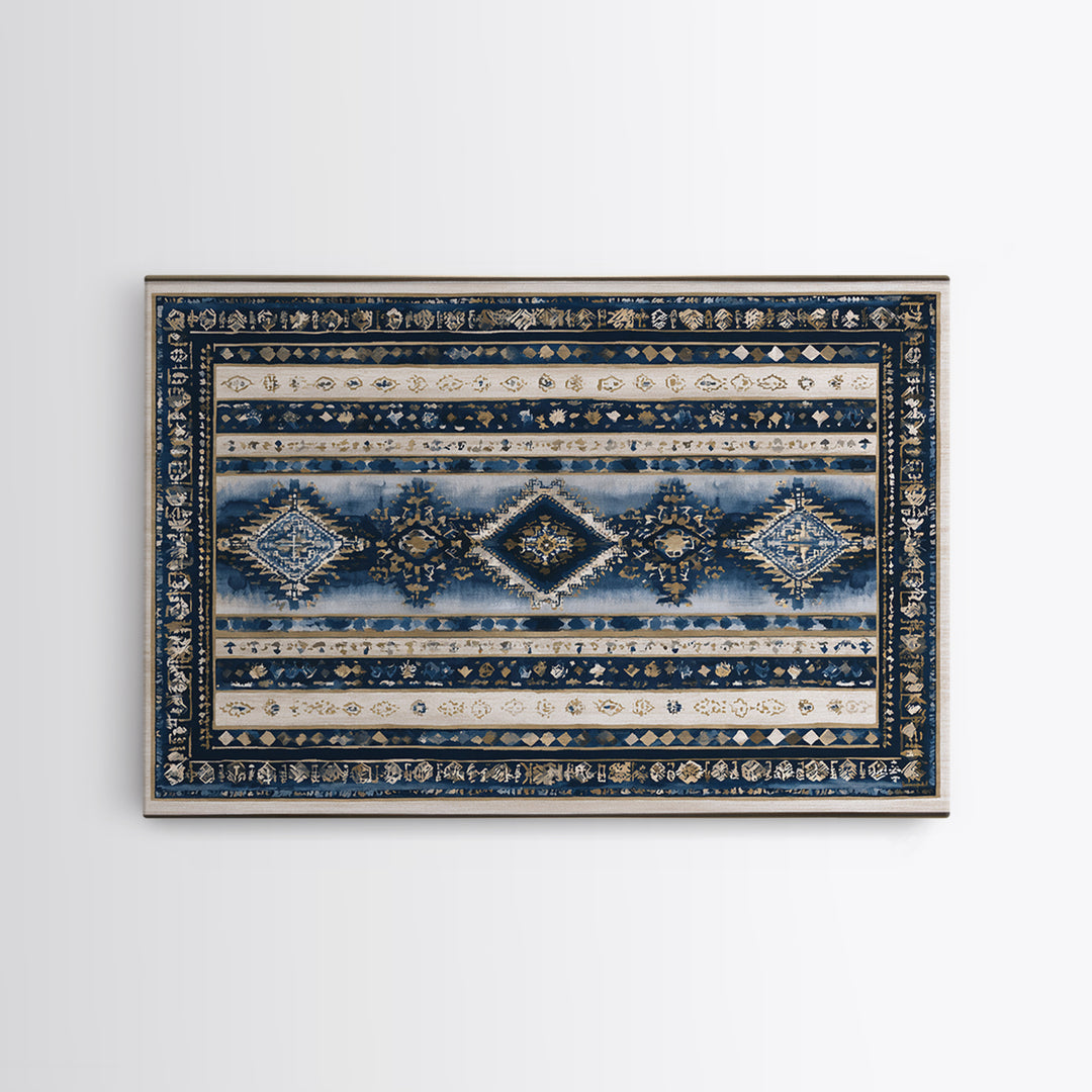 Layered Tapestry Pattern Canvas Print, Eclectic Art, Abstract Art, Living Room Decor, Fine Art, Eclectic, Neutral Decor, ECL-3x2-68