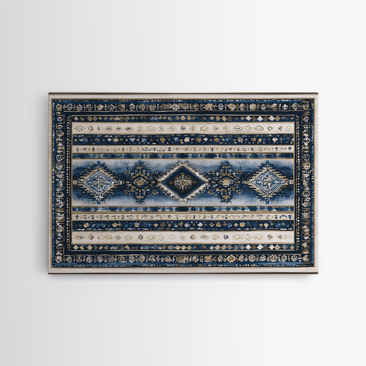 Layered Tapestry Pattern Canvas Print, Eclectic Art, Abstract Art, Living Room Decor, Fine Art, Eclectic, Neutral Decor, ECL-3x2-68