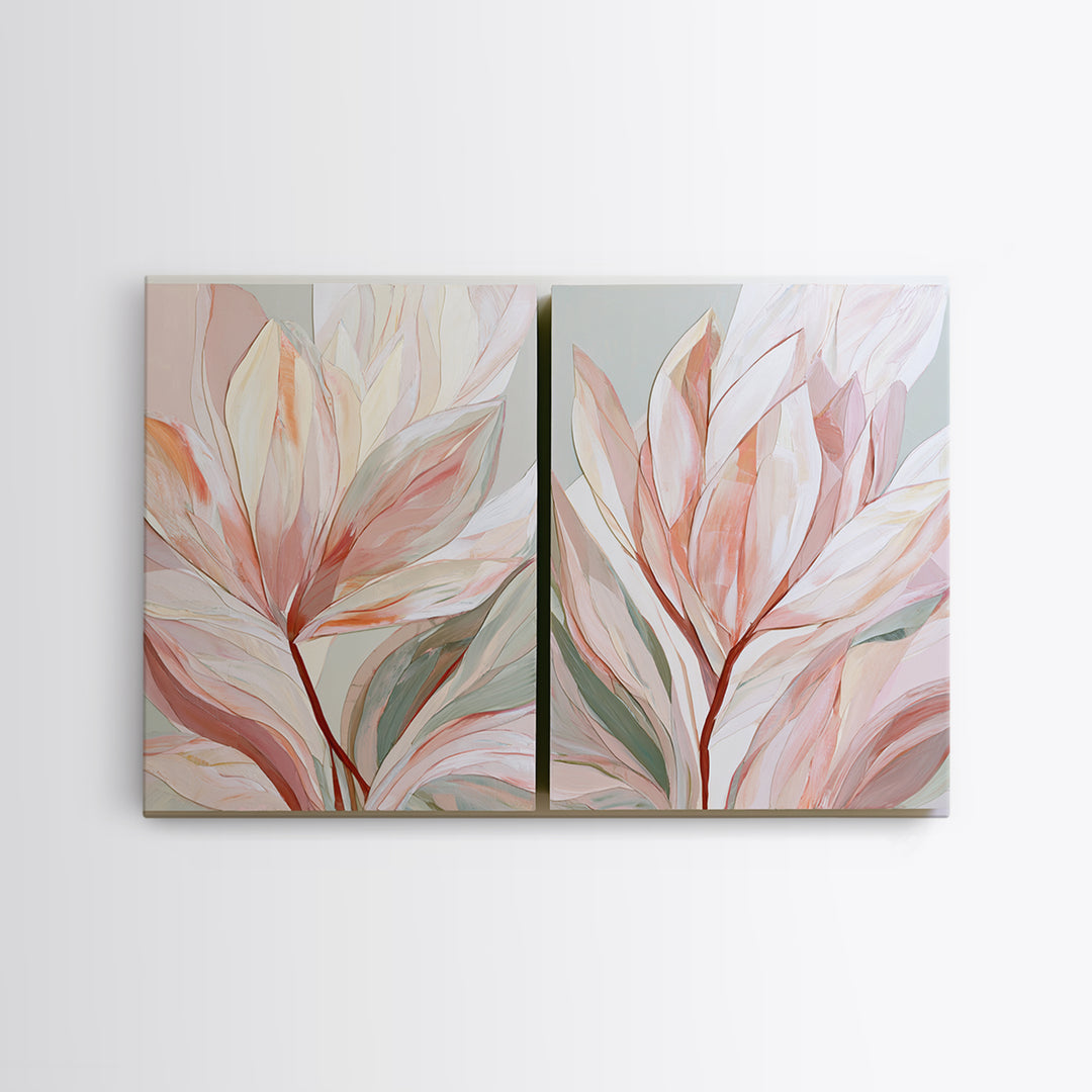 Matisse Inspired Cutouts with Botanical Details Canvas Print, Eclectic Art, Contemporary Art, Living Room Decor, Eclectic, ECL-3x2-82