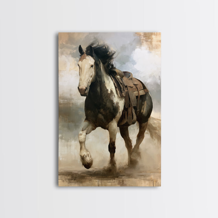 Horse Mane Flowing Like Abstract Waves Canvas Print, Equestrian Art, Fine Art Print, Living Room Decor, Abstract Art, EQU-2x3-27