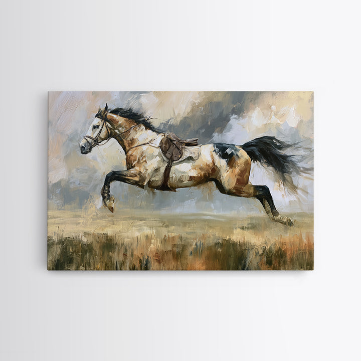 Show Jumping Horse Mid Leap Canvas Print, Equestrian Art, Wall Art, Living Room Decor, Fine Art, Equestrian, Boho Wall Art, EQU-3x2-83