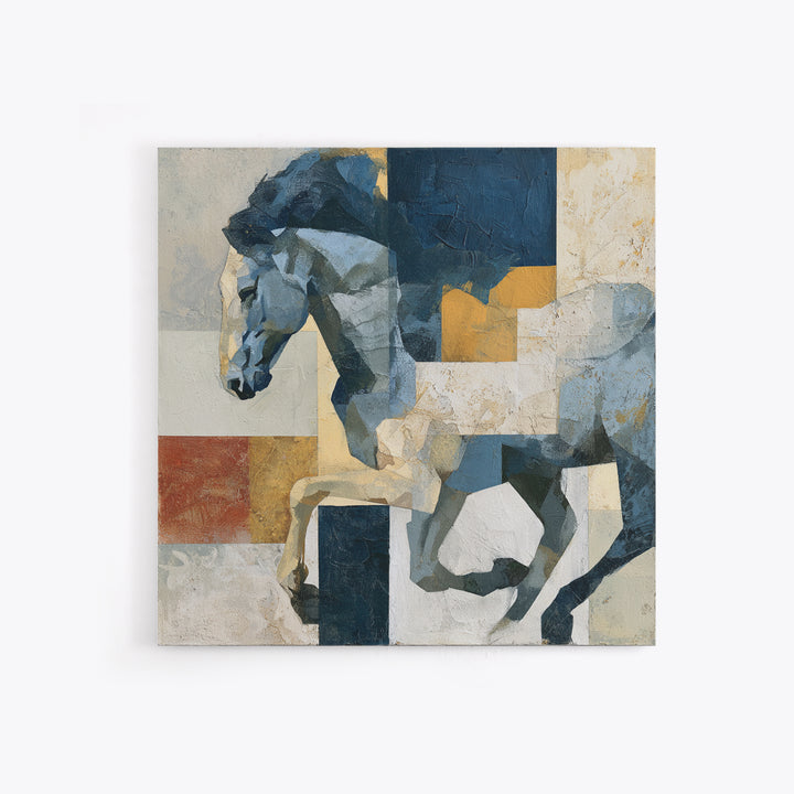 Expressionist Horse in Motion with Wild Mane Canvas Print, Expressionist Art, Modern Art, Living Room Decor, Expression, EXP-1x1-10