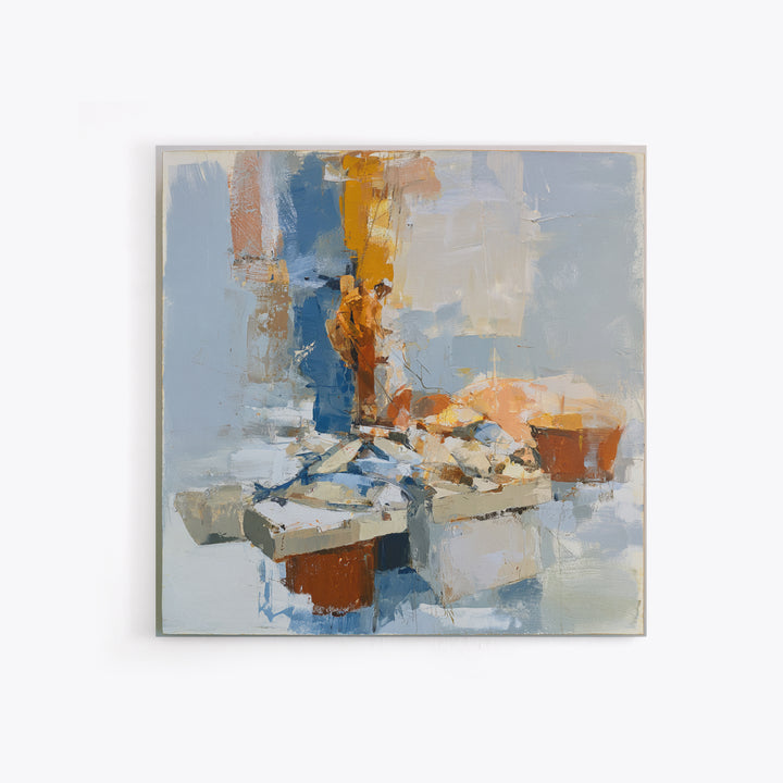Fish Market Scene Canvas Print, Expressionist Art, Modern Wall Art, Living Room Decor, Fine Art, Expression, Fine Art Print, EXP-1x1-22