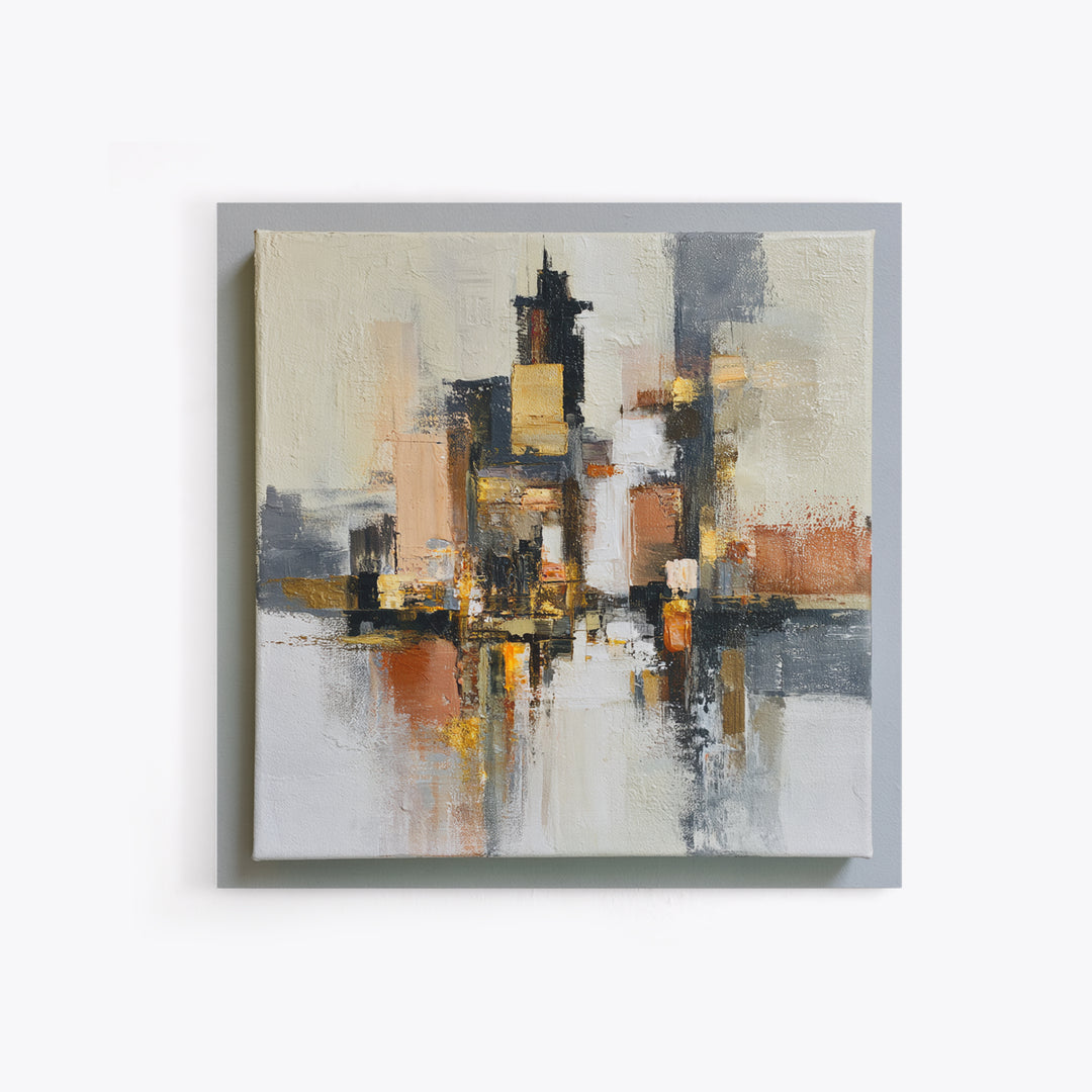 Distorted City Street Canvas Print, Expressionist Art, Room Decor, Living Room Decor, Fine Art, Expression, Printable Wall Art, EXP-1x1-25