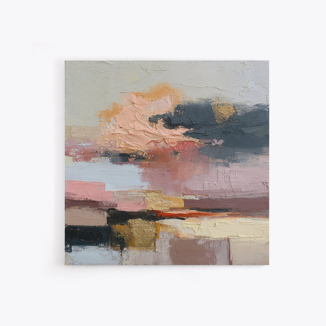 Stormy Landscape Painted Canvas Print, Expressionist Art, Original Art, Living Room Decor, Fine Art, Expression, Modern Art, EXP-1x1-3