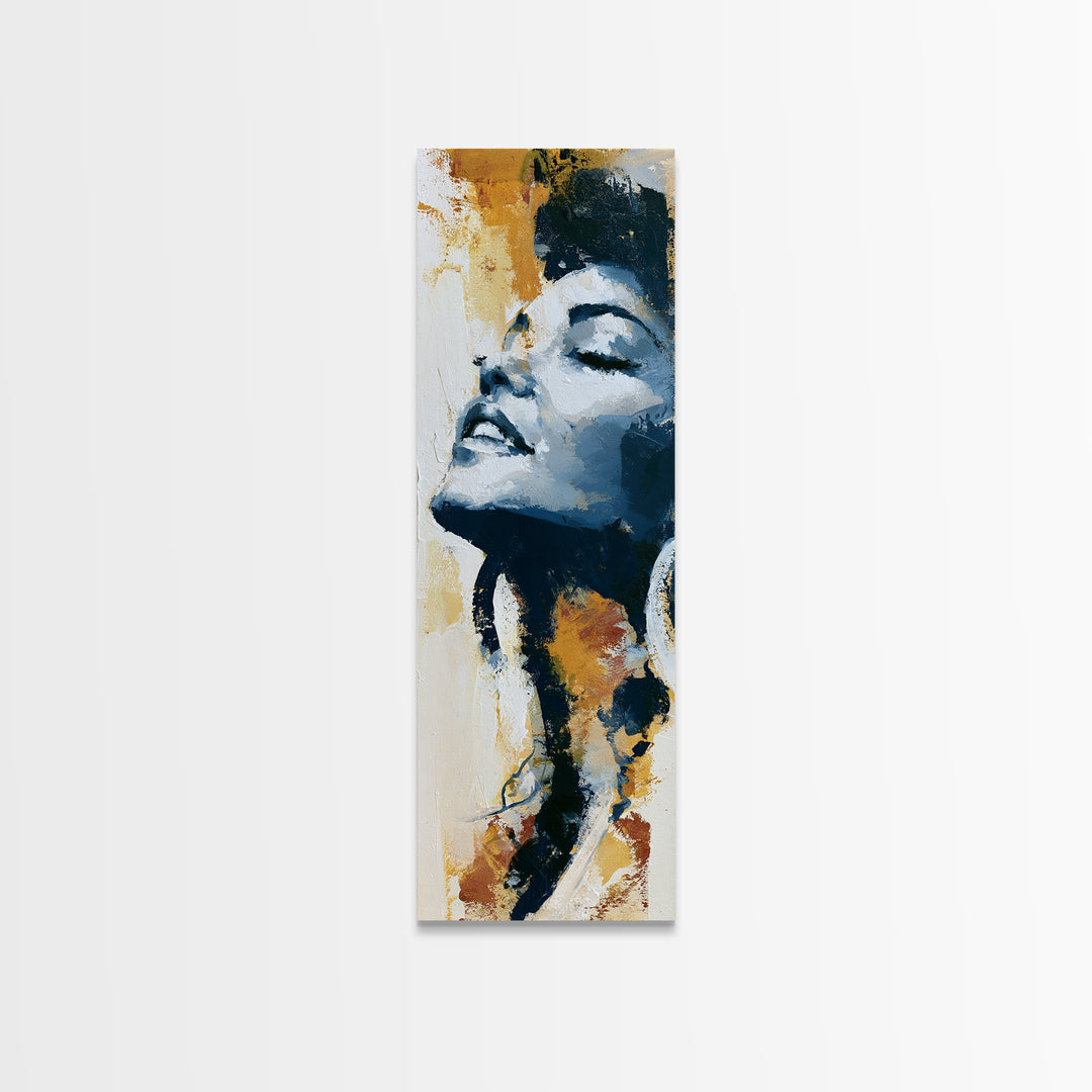 Portrait of a Singer Canvas Print, Expressionist Art, Digital Prints, Living Room Decor, Oil Painting, Expression, EXP-1x3-32