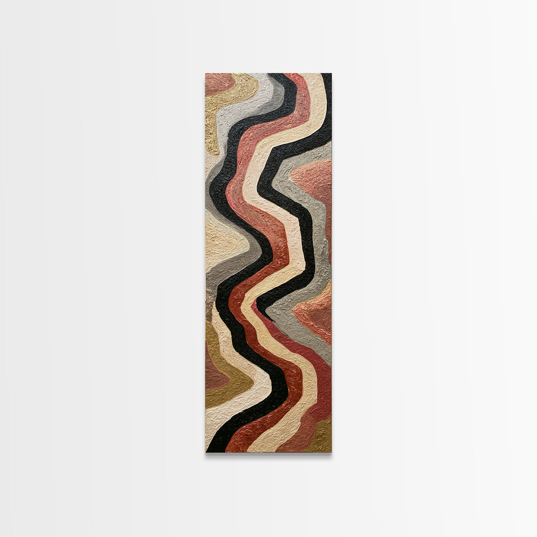 Stormy Landscape Painted Canvas Print, Expressionist Art, Gallery Wall Art, Living Room Decor, Expression, Minimalist Decor, EXP-1x3-63