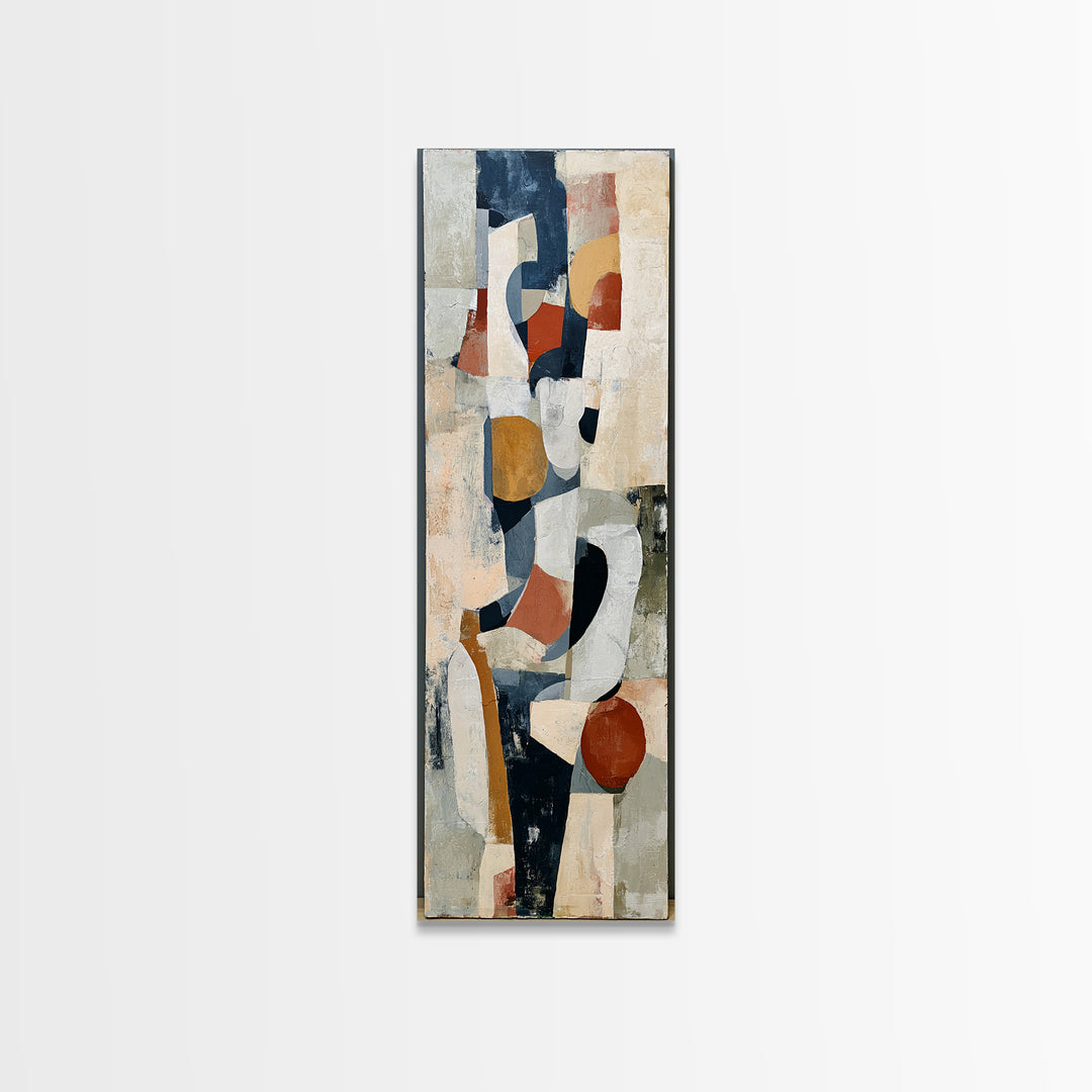 Seated Figure with Raw Gestural Outlines Canvas Print, Expressionist Art, Colorful Wall Art, Living Room Decor, Expression, EXP-1x3-67