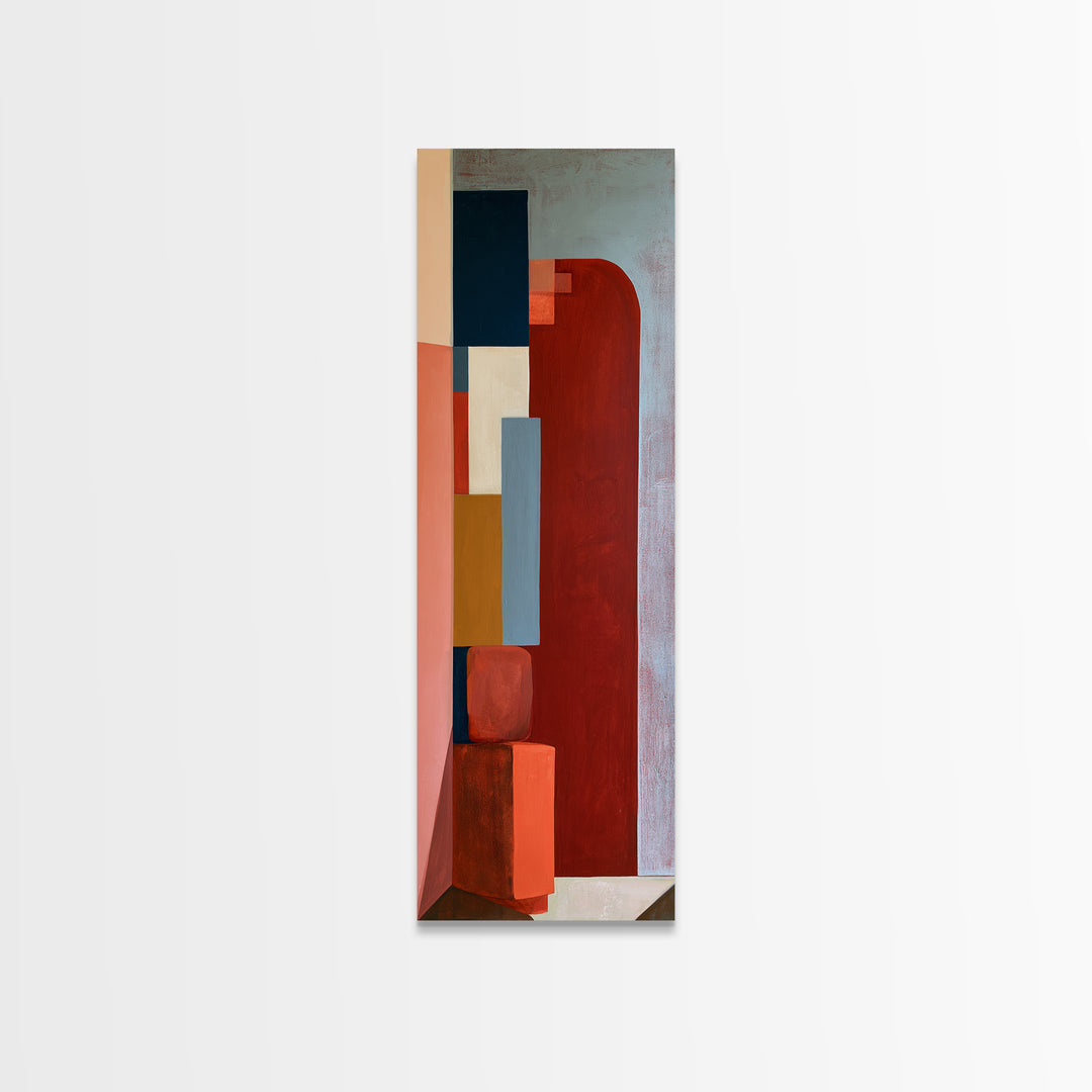 Red Room Interior Abstraction Canvas Print, Expressionist Art, Digital Wall Art, Living Room Decor, Expression, Fine Art Print, EXP-1x3-7