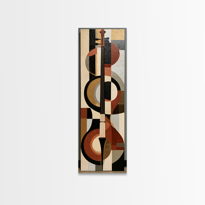 Violinist Painted in Electric Brush Marks Canvas Print, Expressionist Art, Boho Decor, Living Room Decor, Oil Painting, EXP-1x3-97