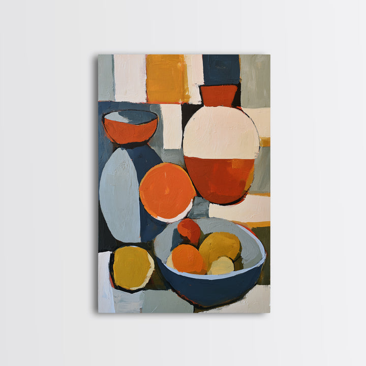 Bold Still Life of Fruit Framed Canvas Print, Expressionist Art, Printable Wall Art, Living Room Decor, Fine Art, Expression, EXP-2x3-1