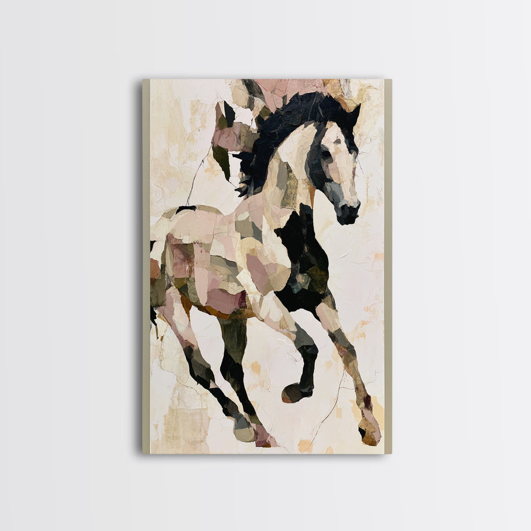Expressionist Horse in Motion with Wild Mane Canvas Print, Expressionist Art, Home Decor, Living Room Decor, Expression, EXP-2x3-18