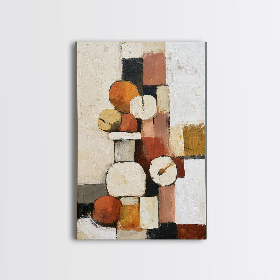 Bold Still Life of Fruit Framed Canvas Print, Expressionist Art, Printable Wall Art, Living Room Decor, Fine Art, Expression, EXP-2x3-25