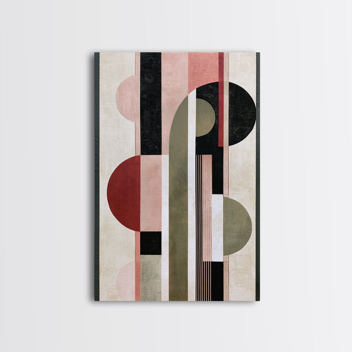 Red Room Interior Abstraction Without Realistic Furniture Canvas Print, Expressionist Art, Living Room Decor, Expression, EXP-2x3-27