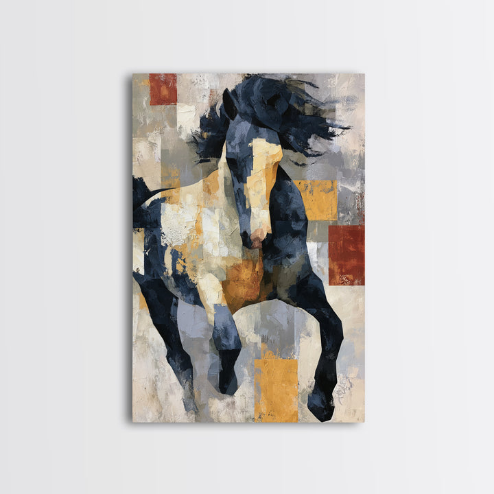 Expressionist Horse in Motion with Wild Mane Canvas Print, Expressionist Art, Home Decor, Living Room Decor, Expression, EXP-2x3-42