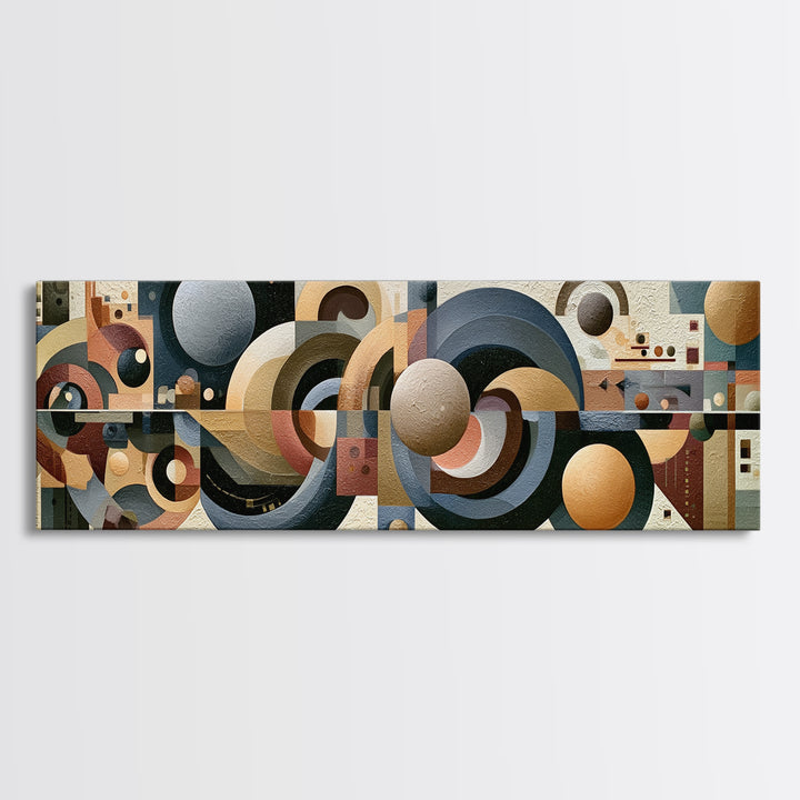 Moonlit Village with Swirling Unnatural Color Canvas Print, Expressionist Art, Gallery Wall Art, Living Room Decor, Expression, EXP-3x1-28