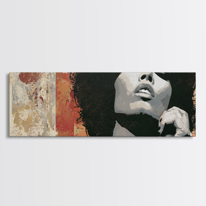 Portrait of a Singer Framed Canvas Print, Expressionist Art, Digital Prints, Living Room Decor, Oil Painting, Expression, EXP-3x1-84