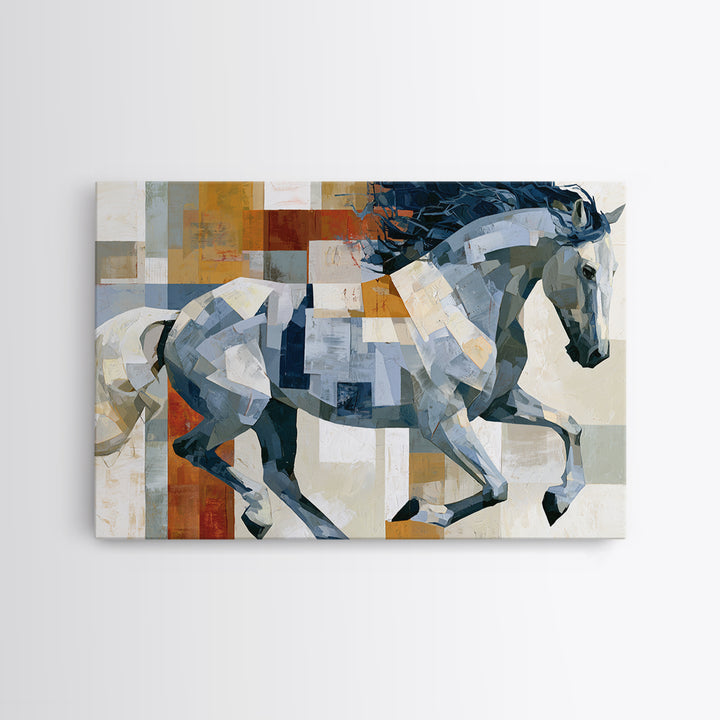 Expressionist Horse in Motion with Wild Mane Canvas Print, Expressionist Art, Abstract Art, Living Room Decor, Expression, EXP-3x2-14
