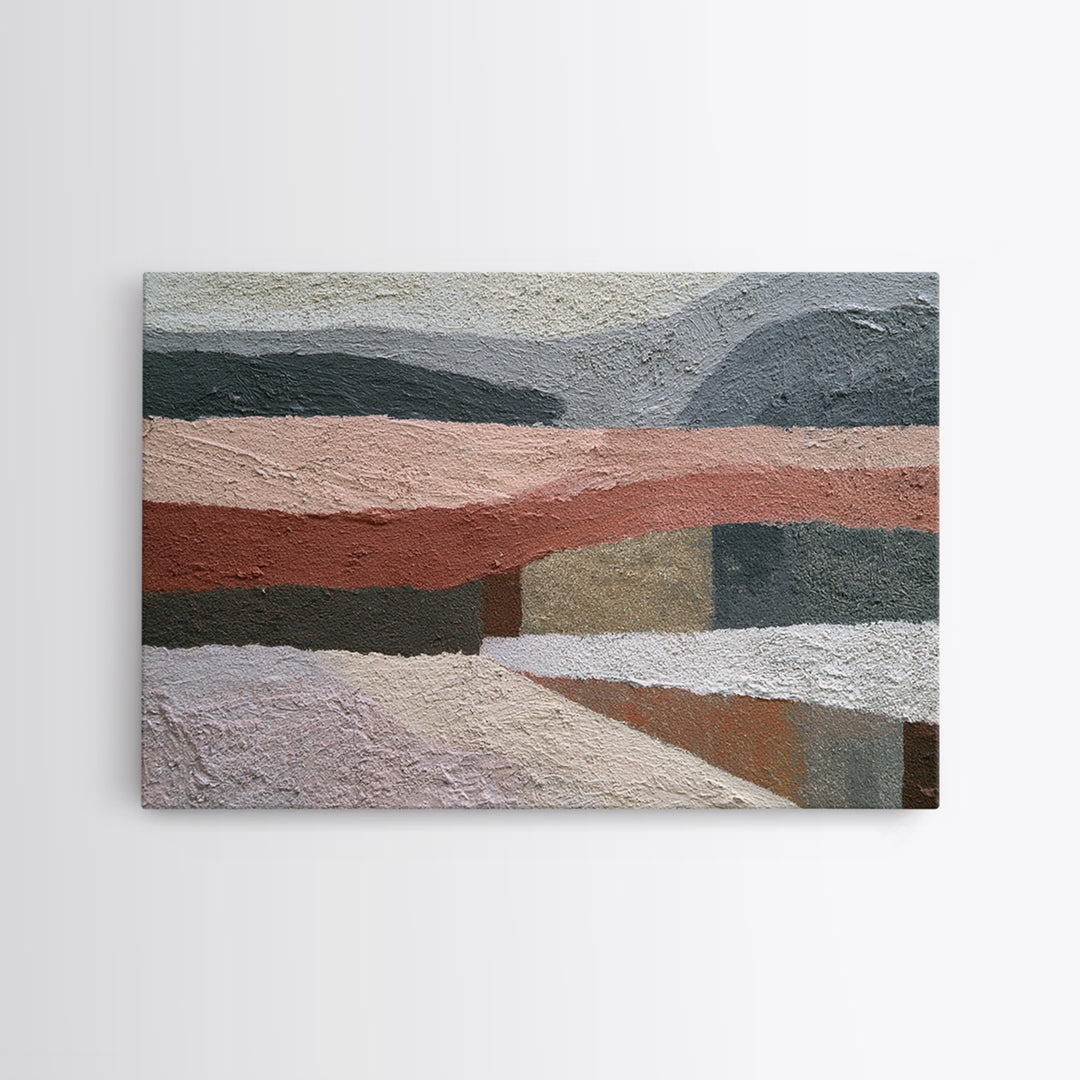 Stormy Landscape Painted Framed Canvas Print, Expressionist Art, Original Art, Living Room Decor, Fine Art, Expression, EXP-3x2-7