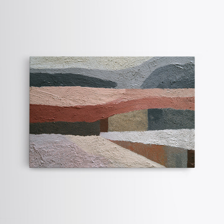 Stormy Landscape Painted Framed Canvas Print, Expressionist Art, Original Art, Living Room Decor, Fine Art, Expression, EXP-3x2-7