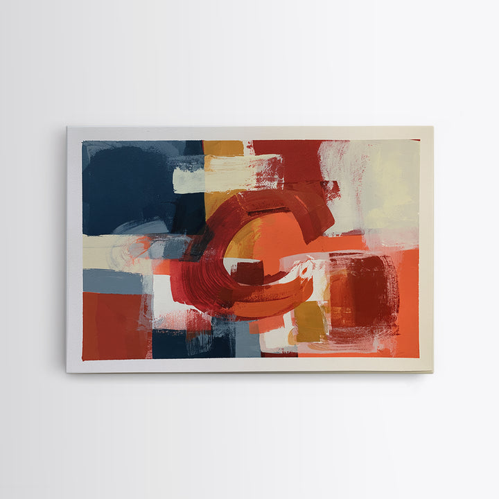 Red Room Interior Abstraction Canvas Print, Expressionist Art, Digital Wall Art, Living Room Decor, Expression, Fine Art Print, EXP-3x2-95