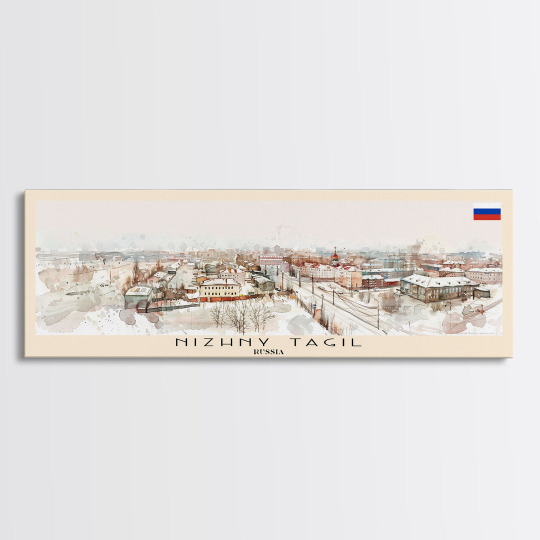 Nizhny Tagil Russia Wall Art, Panoramic Travel Poster, Panoramic Framed Canvas Print, City Wall Art, Wall Hanging Home Decor, Travel Art