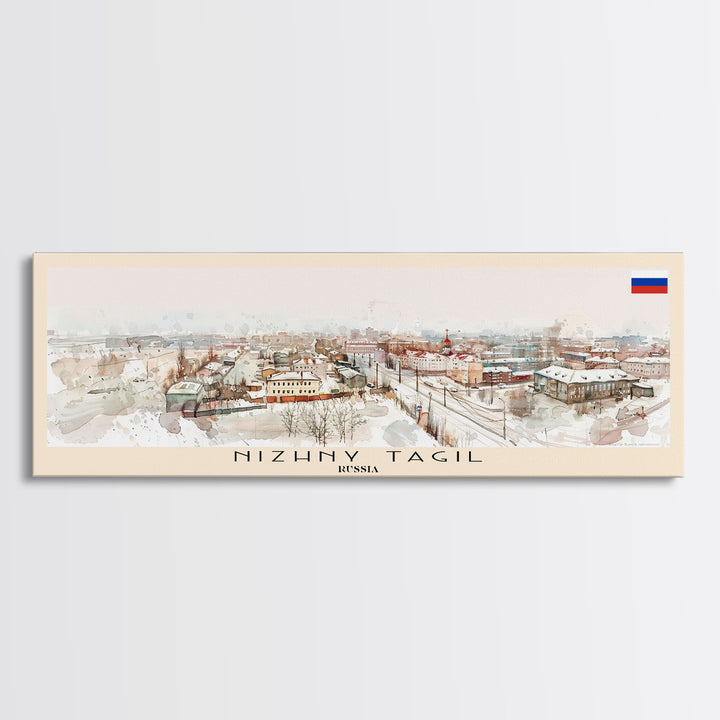 Nizhny Tagil Russia Wall Art, Panoramic Travel Poster, Panoramic Framed Canvas Print, City Wall Art, Wall Hanging Home Decor, Travel Art