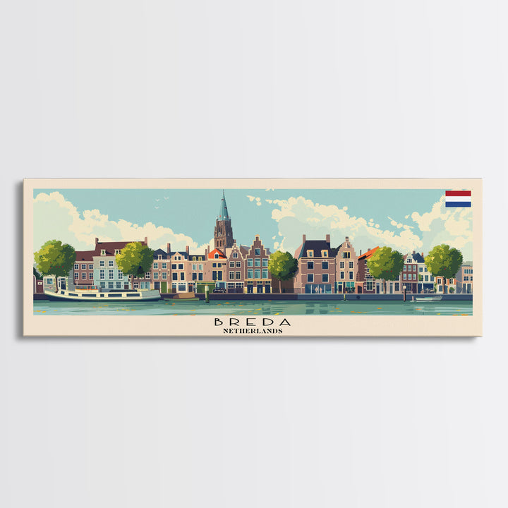 Bremen Germany Wall Art, Panoramic Travel Poster, Panoramic Framed Canvas Print, City Wall Art, Wall Hanging Home Decor, Travel Art