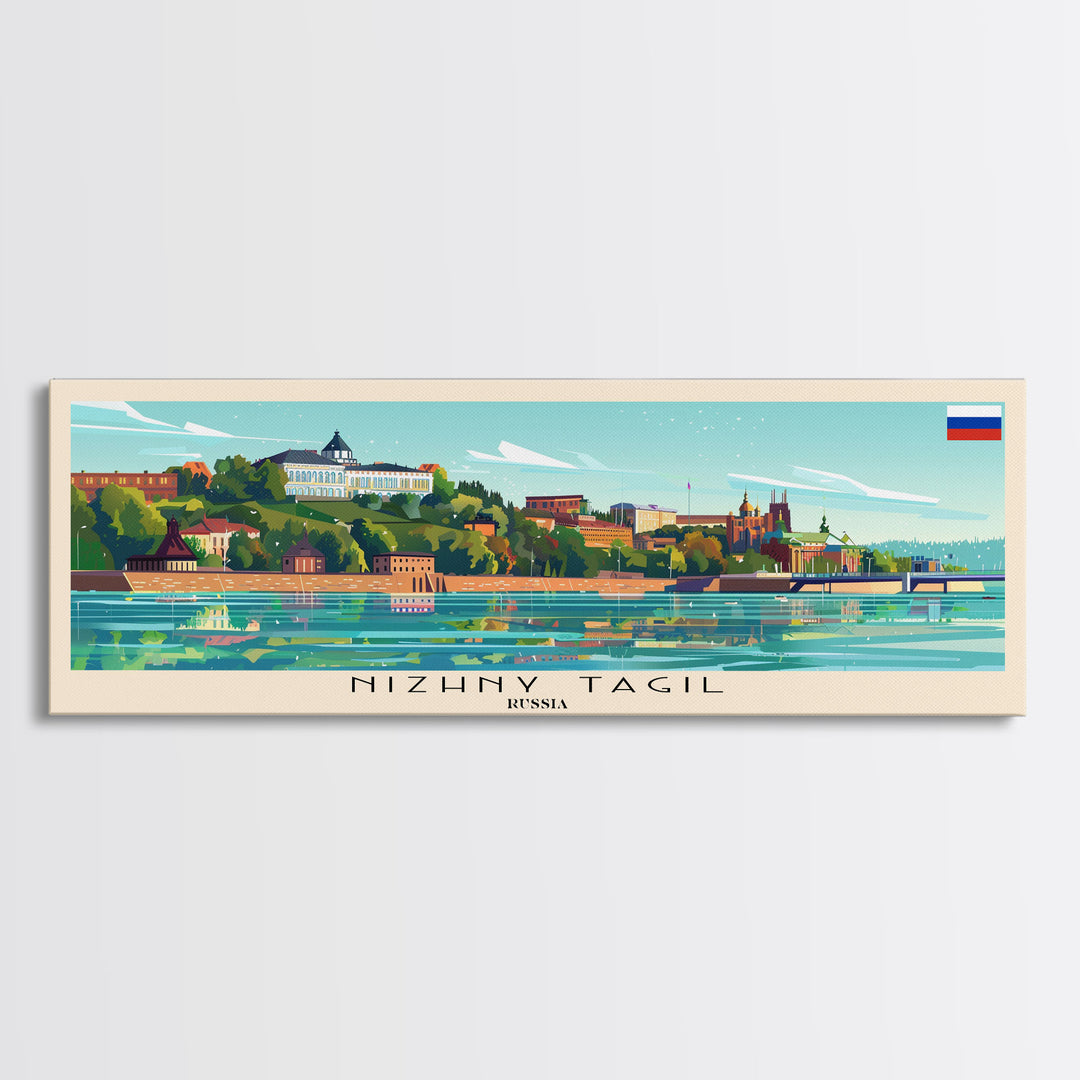 Nizhny Tagil Russia Wall Art, Panoramic Travel Poster, Panoramic Framed Canvas Print, City Wall Art, Wall Hanging Home Decor, Travel Art