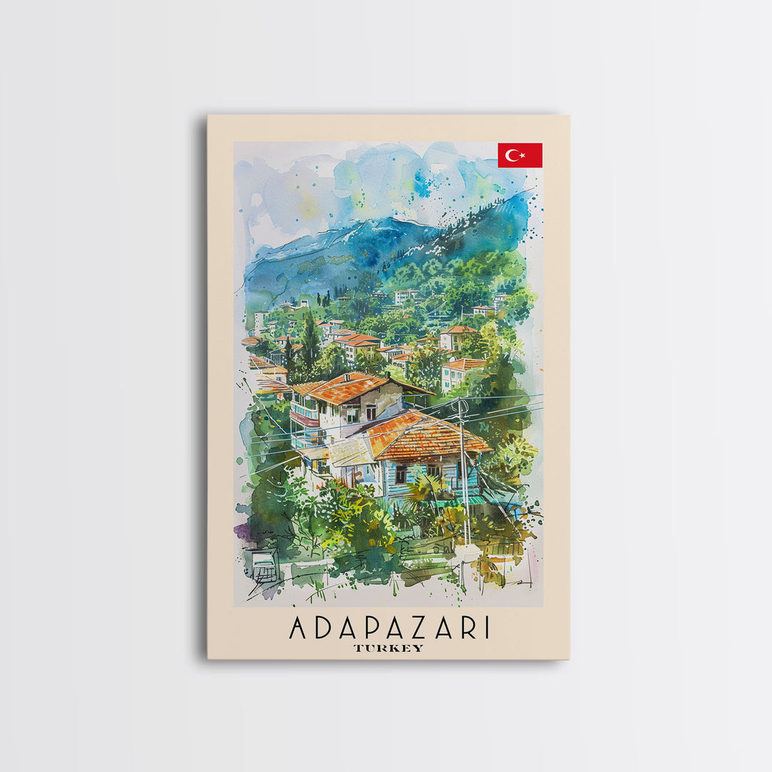 Lush Adapazarı Turkey Greenery Scene, Framed Canvas Print, Bedroom Wall Art, Nature Style, Perfect Home Decor