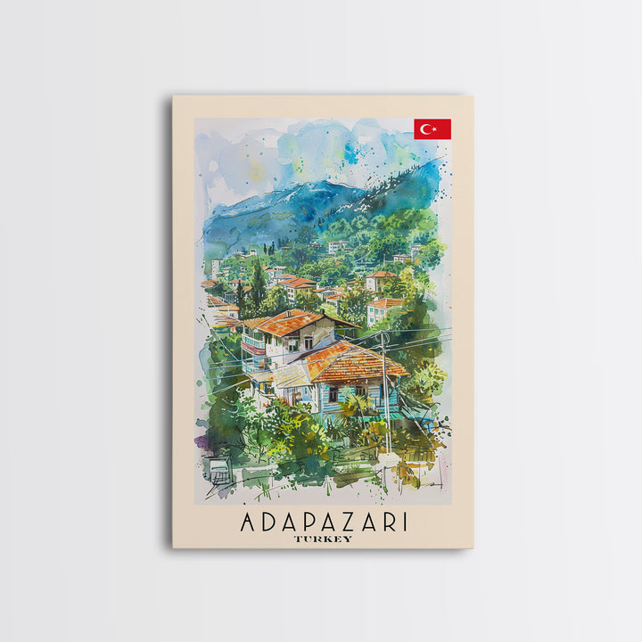 Lush Adapazarı Turkey Greenery Scene, Framed Canvas Print, Bedroom Wall Art, Nature Style, Perfect Home Decor