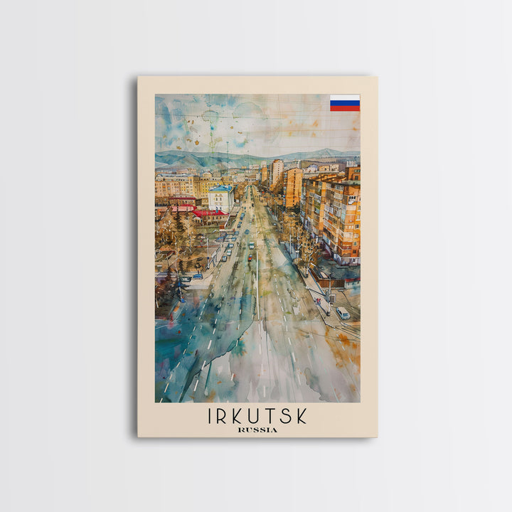 Irkutsk Russia Urban Cityscape Art Print, Stunning Canvas Print for Home Decor, Travel Poster for Living Room Wall Art, Russian City View
