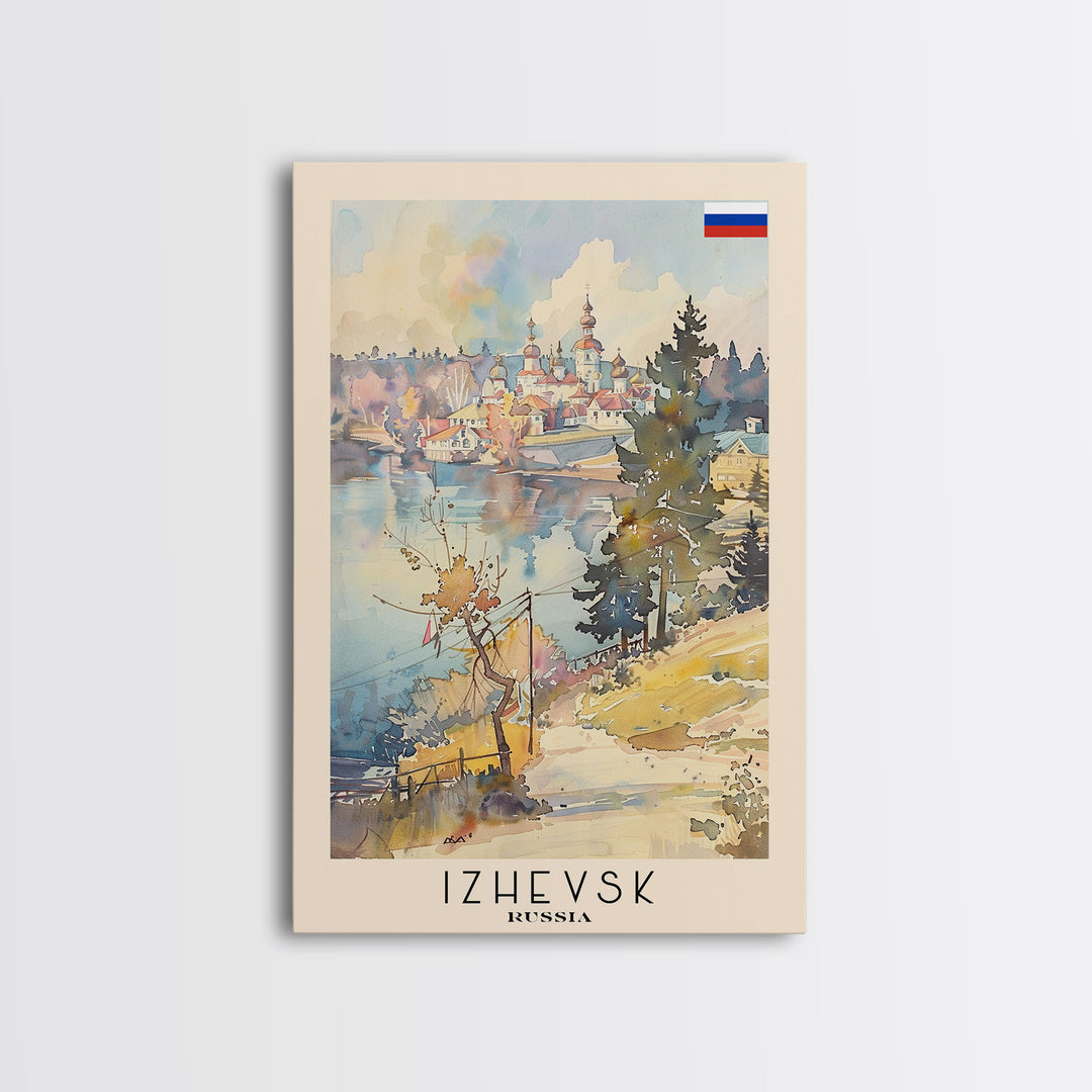 Izhevsk Russia Scenic Art Print, Charming City View Canvas Print for Home Decor, Travel Poster for Living Room Wall Art, Russian Beauty