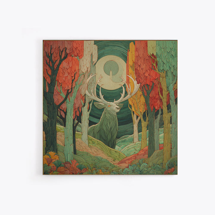 Faerie Market under Giant Mushrooms Canvas Print, Fantasy Art, Boho Wall Art, Living Room Decor, Oil Painting, Mythic, FAN-1x1-15