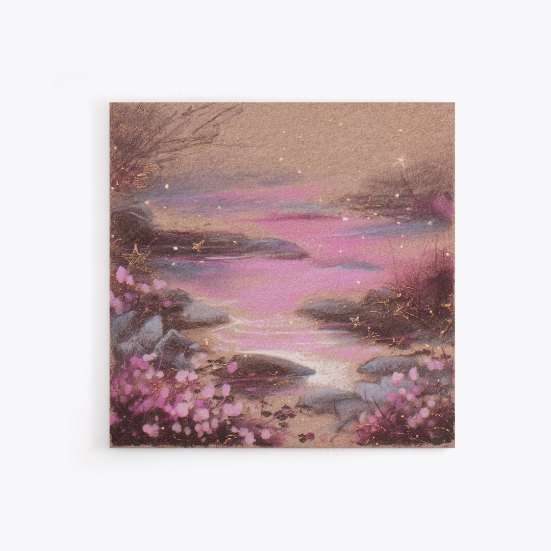 Mermaid Lagoon with Bioluminescent Water Framed Canvas Print, Fantasy Art, Gallery Decor, Living Room Decor, Fine Art, Mythic, FAN-1x1-32