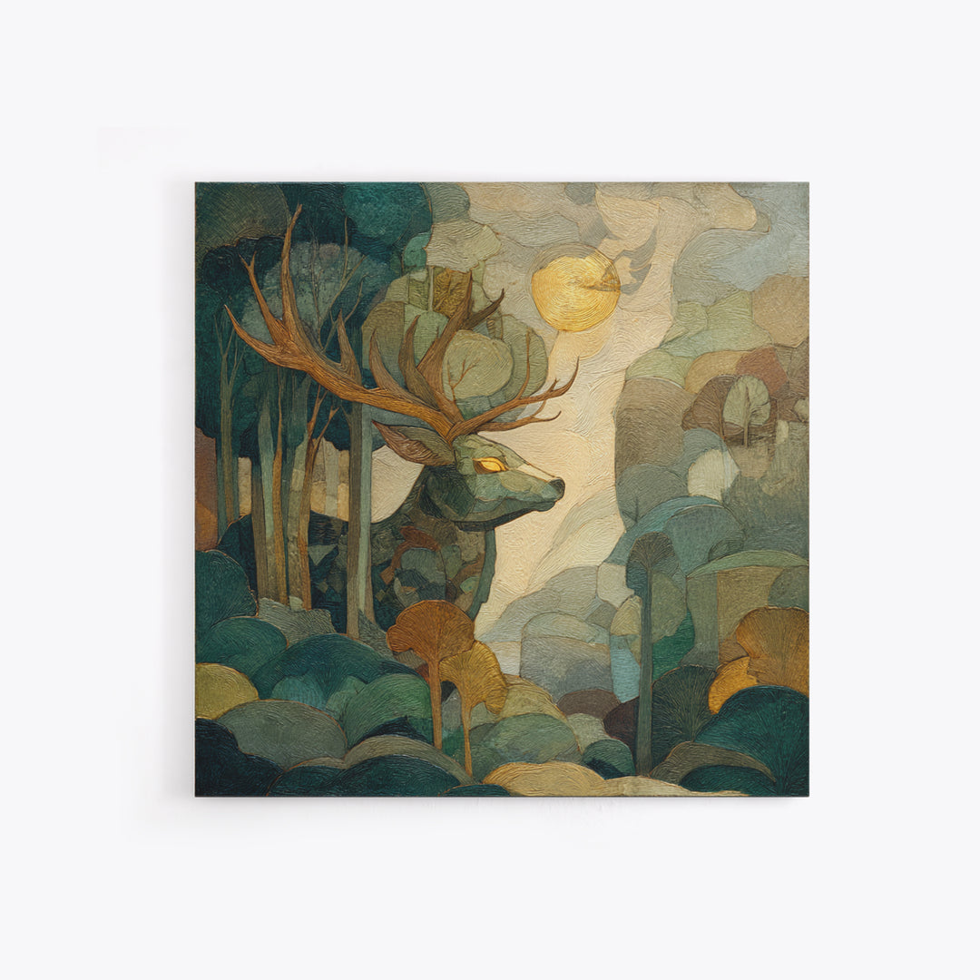 Giant Tree City Filled Framed Canvas Print, Fantasy Art, Statement Artwork, Living Room Decor, Abstract Art, Mythic, Wall Decor, FAN-1x1-57