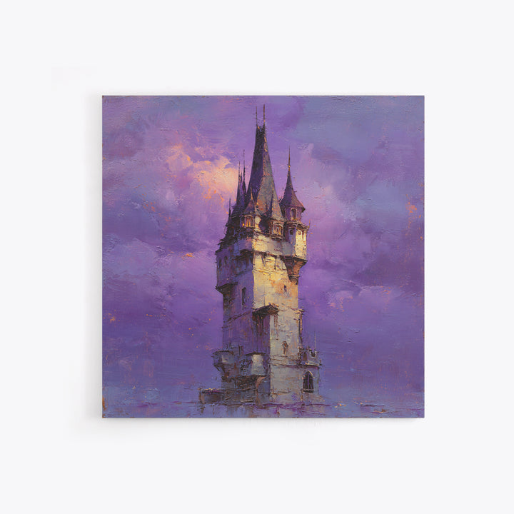 Armored Knight Facing a Glowing Portal Framed Canvas Print, Fantasy Art, Digital Print, Living Room Decor, Fine Art, Mythic, FAN-1x1-7