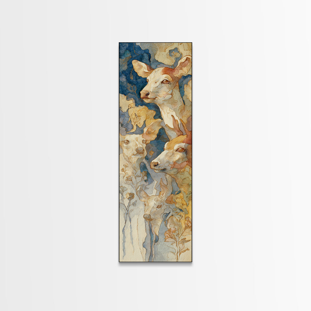 Dragon Soaring Above Jagged Mountain Peaks Framed Canvas Print, Fantasy Art, Textured Painting, Living Room Decor, Mythic, FAN-1x3-61