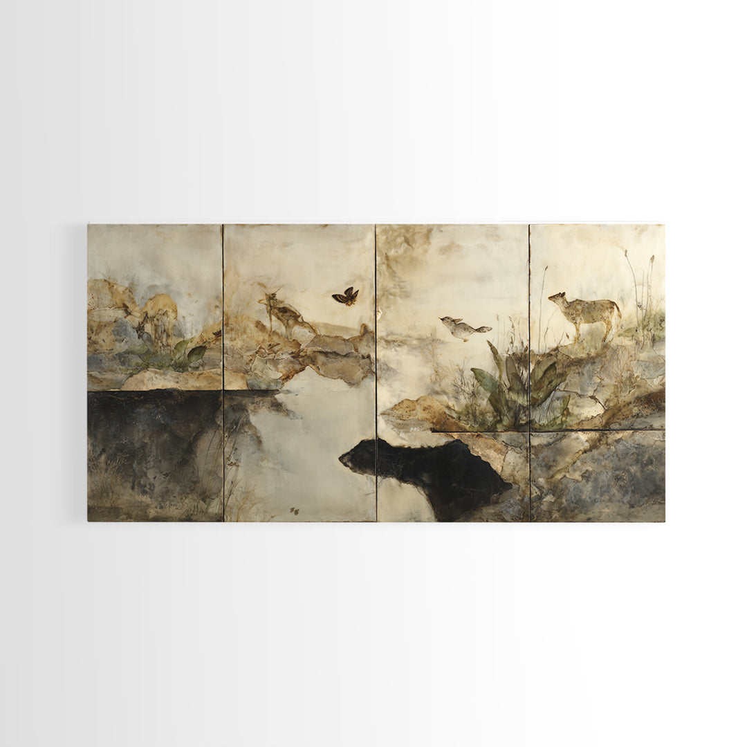 Celestial Dragon Wrapped Around a Moon Framed Canvas Print, Fantasy Art, Art Print, Living Room Decor, Fine Art, Mythic, FAN-2x1-10