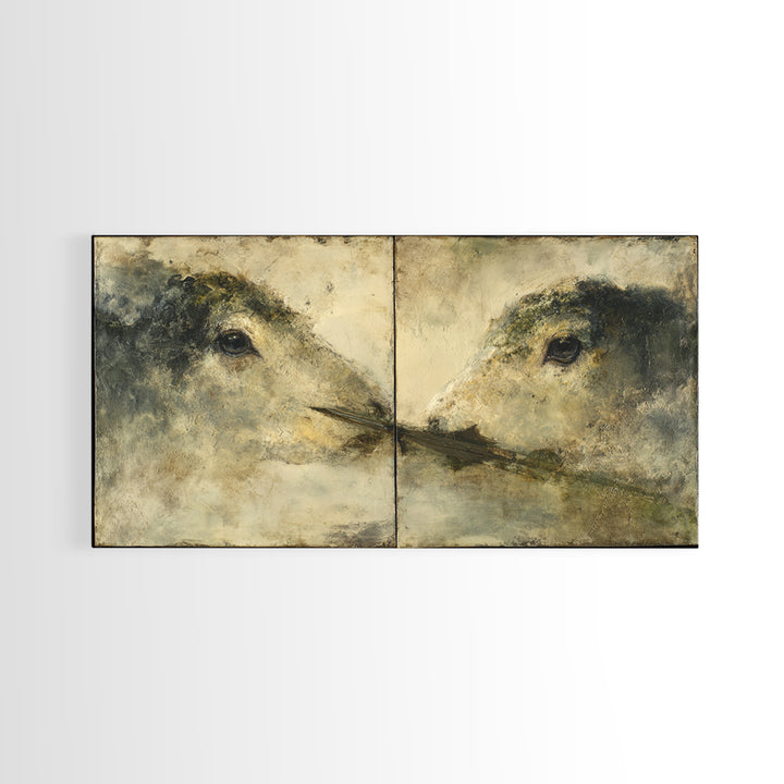 Elven Queen Portrait Canvas Print, Fantasy Art, Wall Decor, Living Room Decor, Fine Art, Mythic, Whimsical Art, Gothic Art, FAN-2x1-70