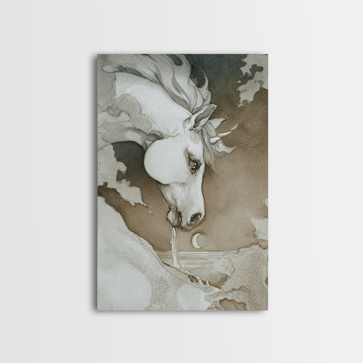 Armored Knight Facing a Glowing Portal Canvas Print, Fantasy Art, Gallery Decor, Living Room Decor, Fine Art, Mythic, FAN-2x3-15