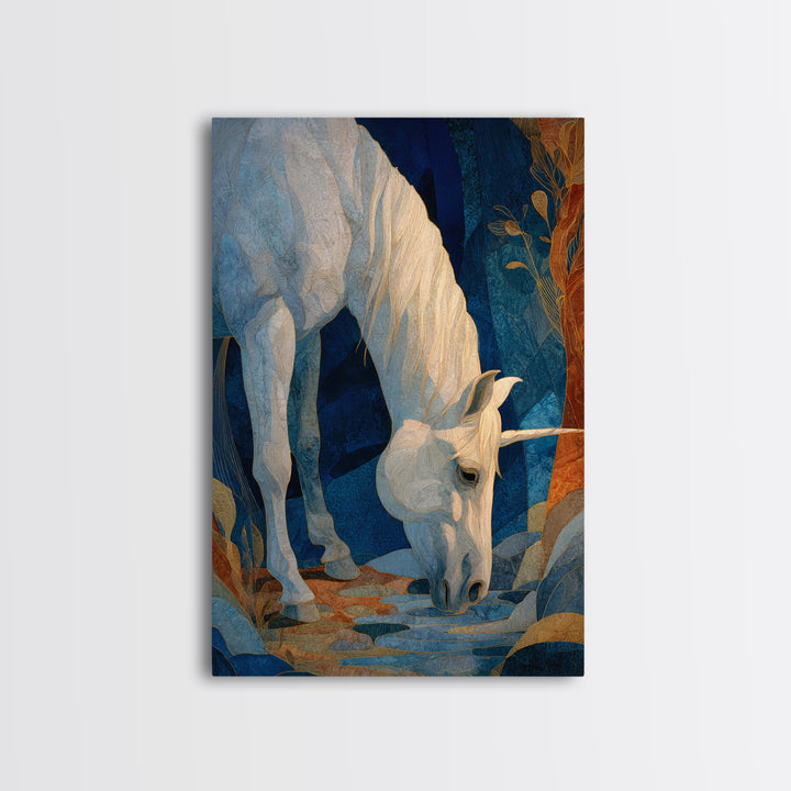 Armored Knight Facing a Glowing Portal Canvas Print, Fantasy Art, Minimalist Decor, Living Room Decor, Fine Art, Mythic, FAN-2x3-39